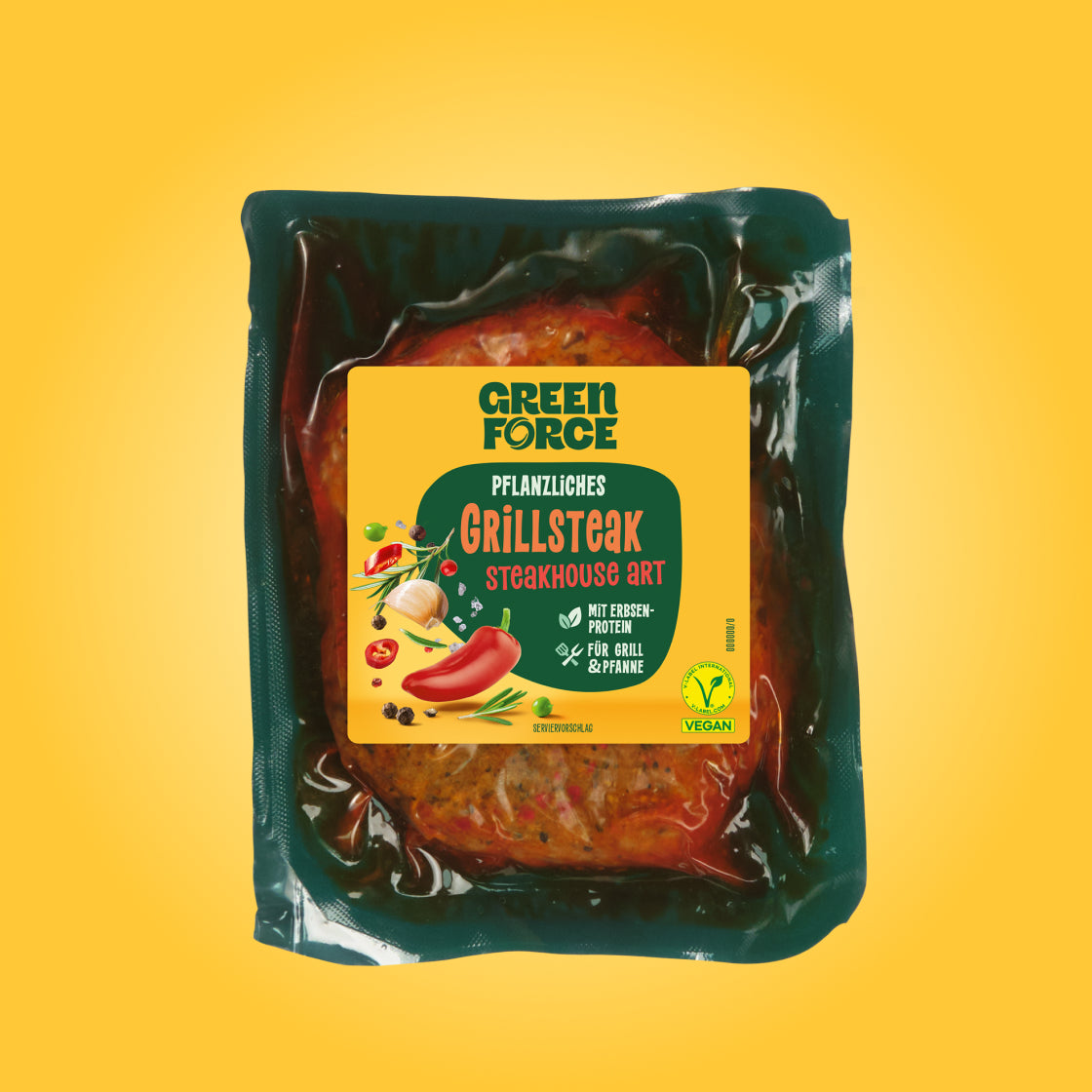 Pflanzliches Grillsteak - Steakhouse Art Pflanzliches Grillsteak - Steakhouse Art