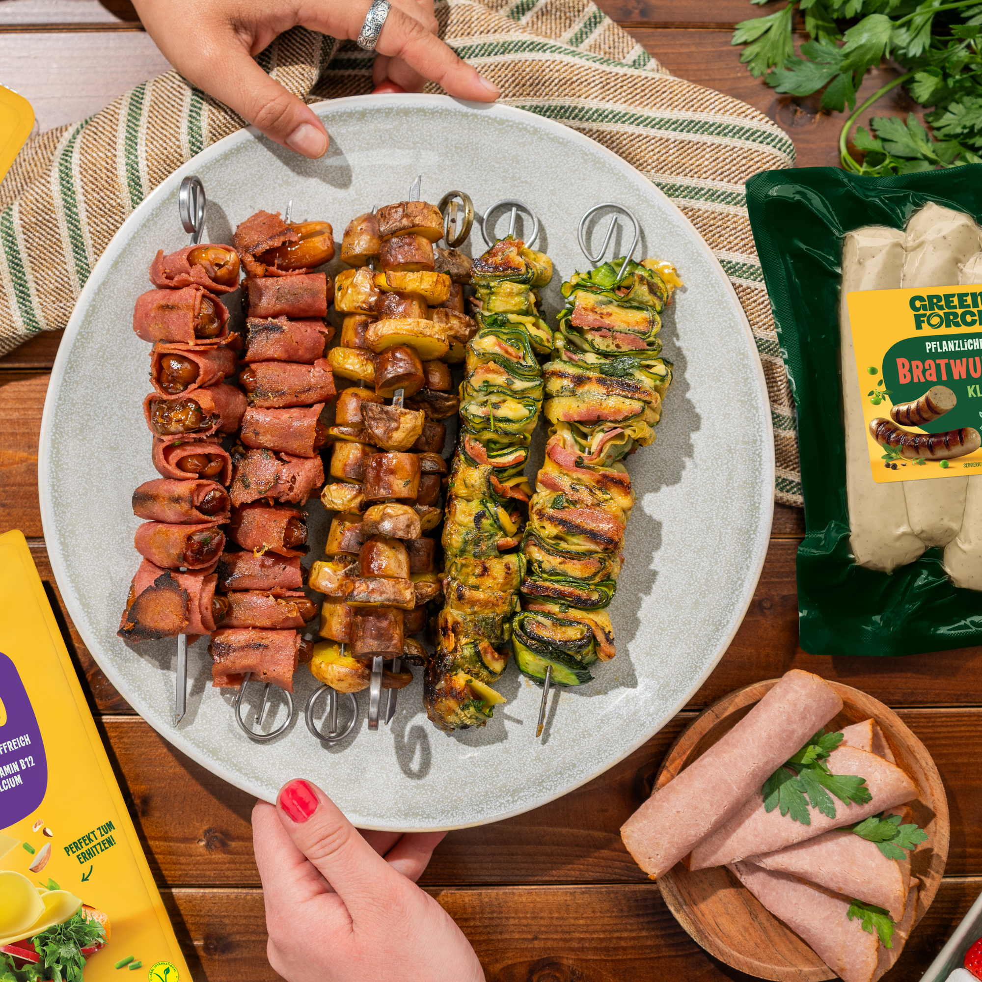 Vier vegane Grillspieß-Ideen