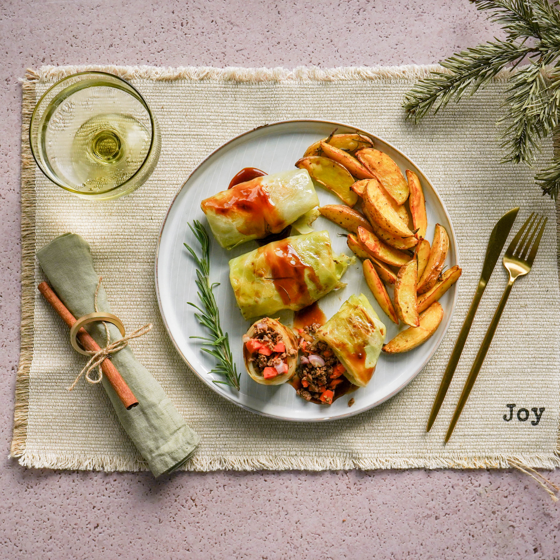 Kohlrouladen mit veganem Hack