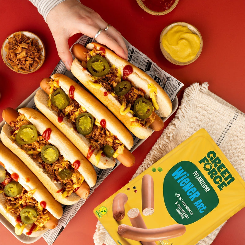Pflanzliche Jalapeño Hot Dogs