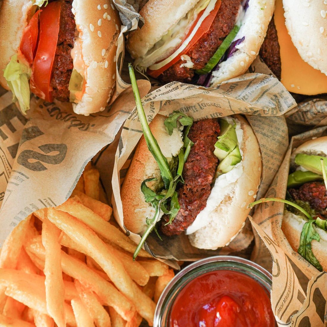 selbstgemachter veganer Burger