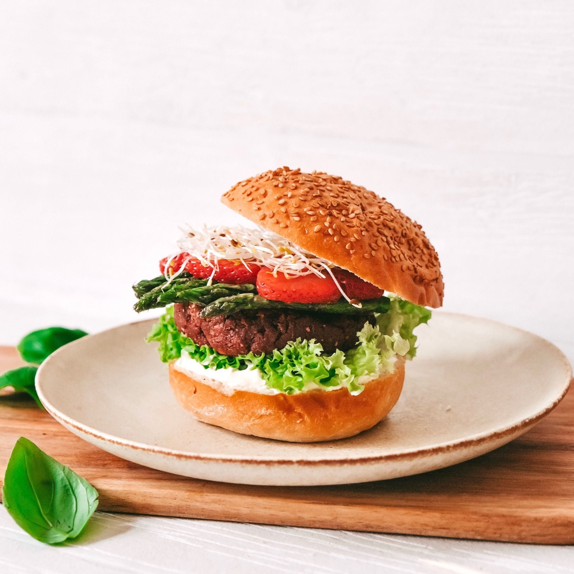 Frühlingsburger mit Spargel