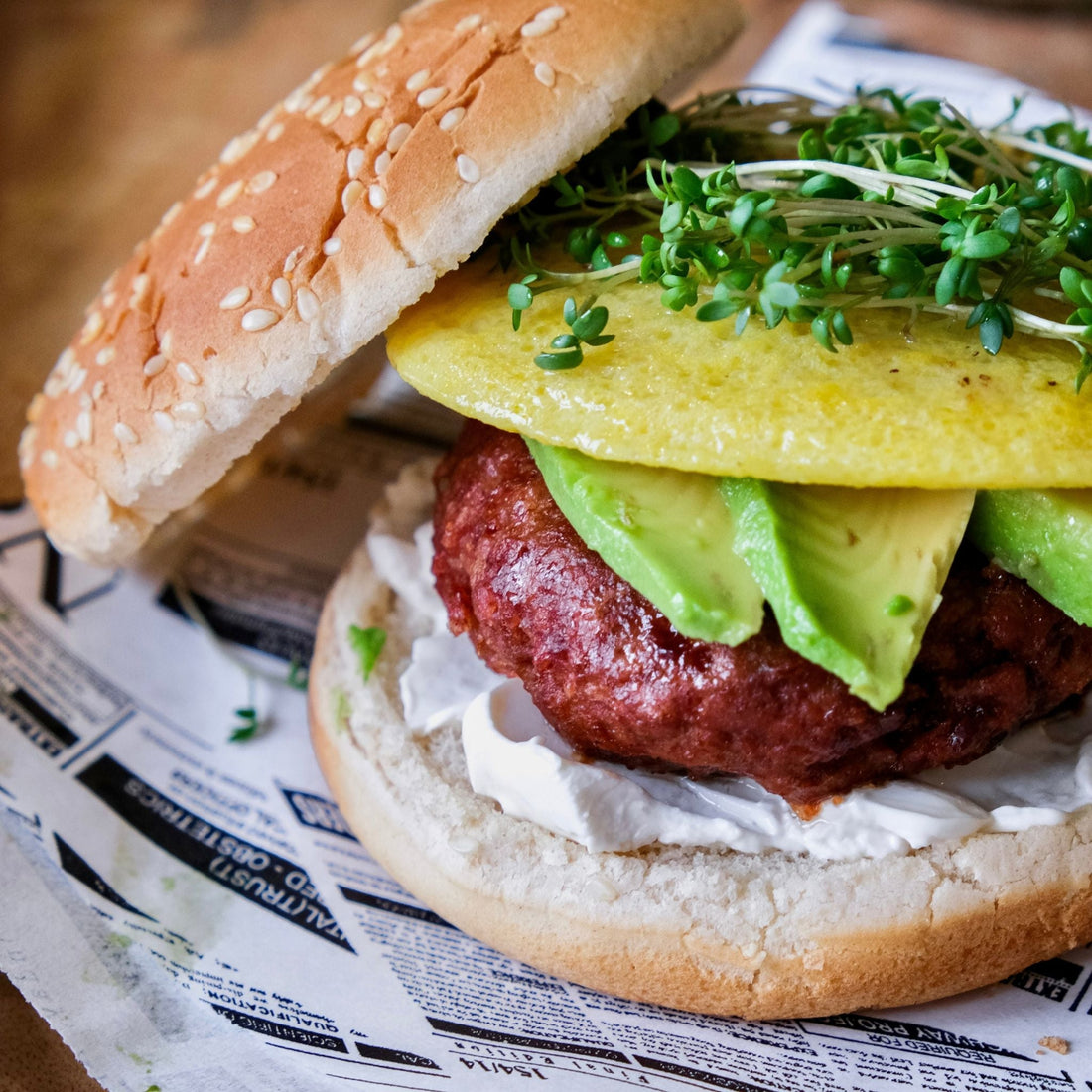 Veganer Frühstücksburger