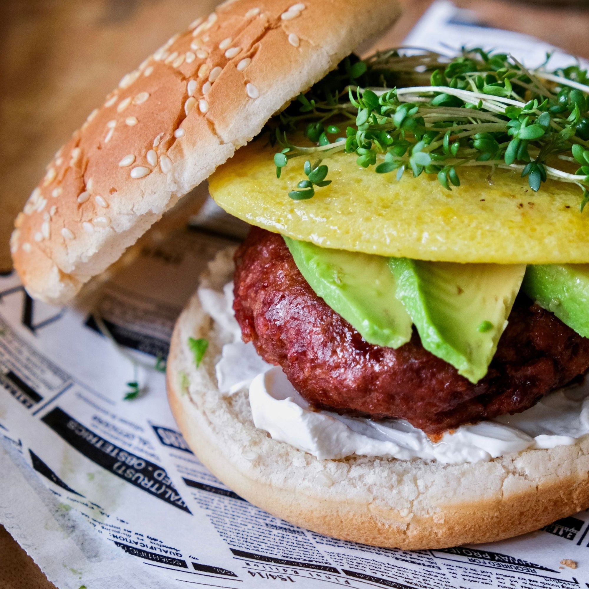 Veganer Frühstücksburger