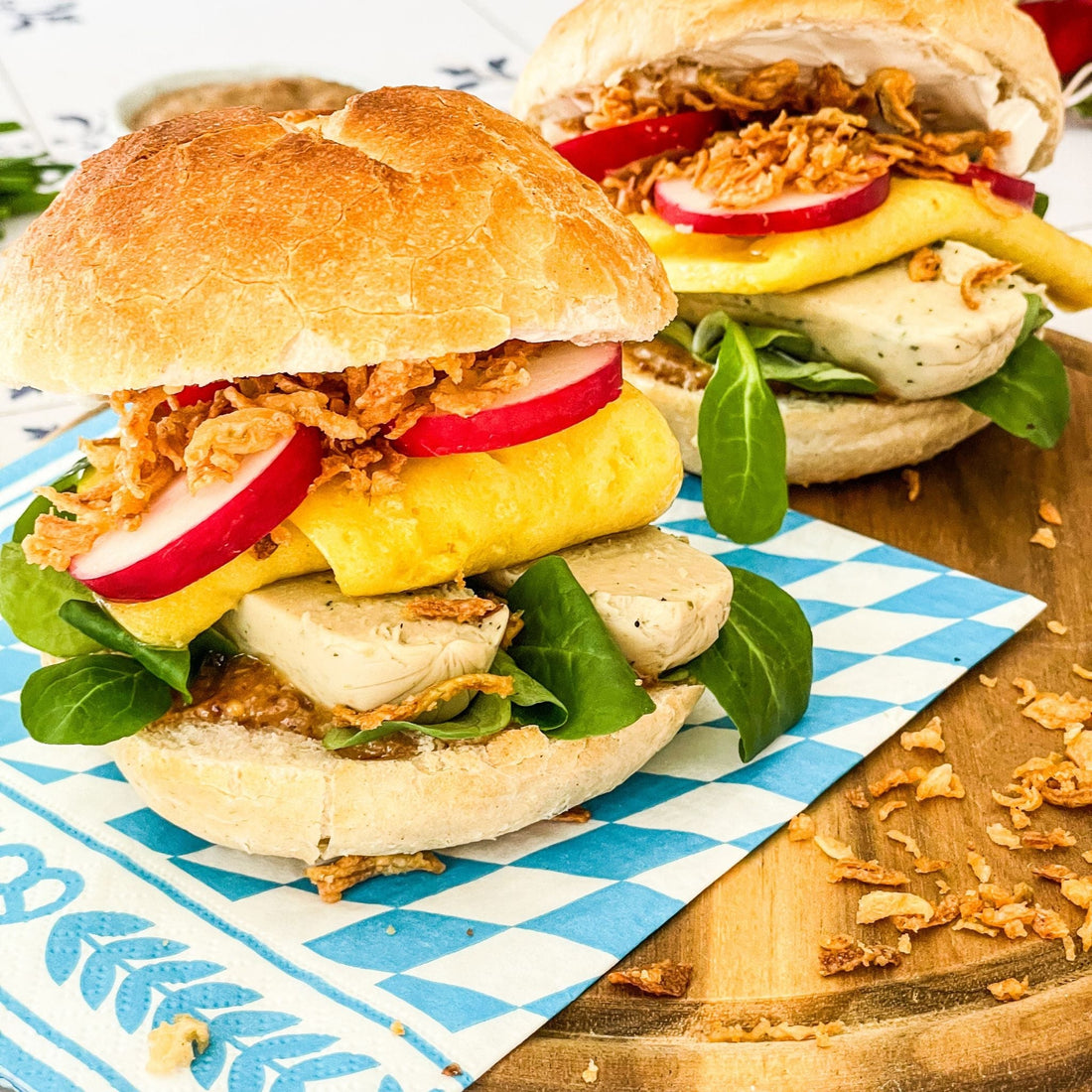 Vegan breakfast white sausage roll