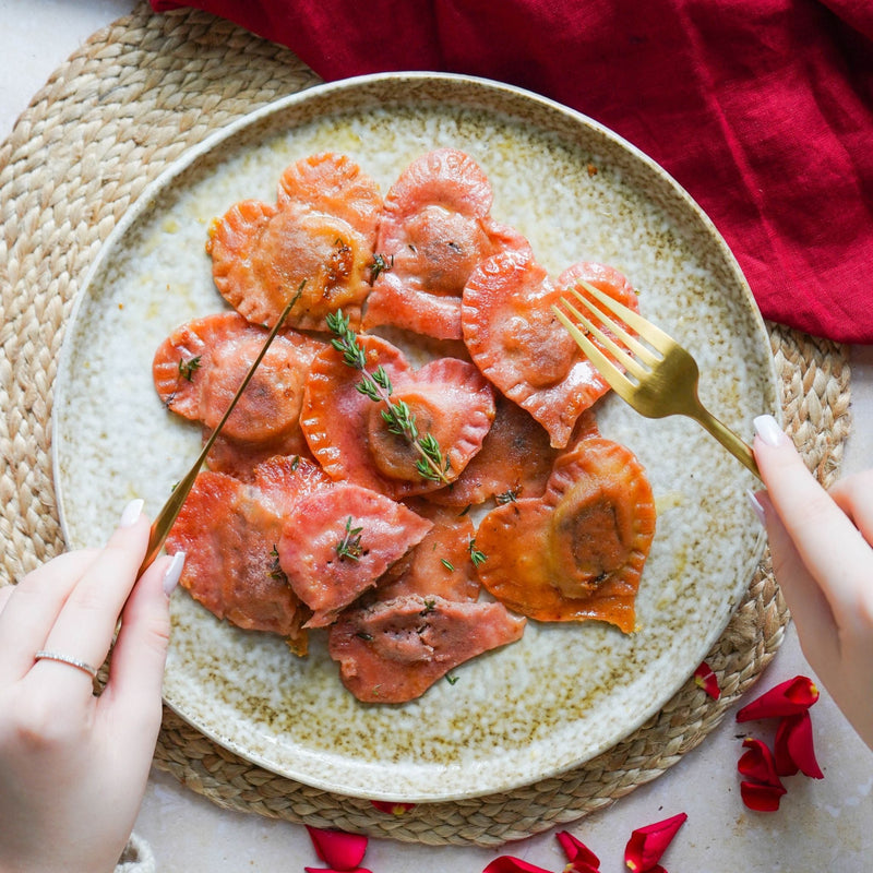 Vegane Ravioli mit Thymian