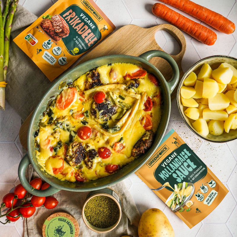 Spargelauflauf mit Sauce Hollandaise