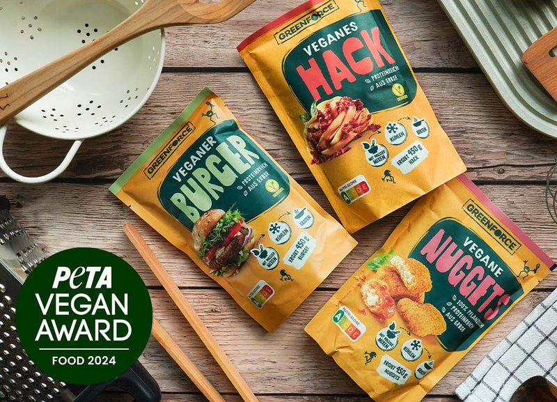 "Beste vegane Marke" - Greenforce gewinnt den PETA Vegan Food Award 2024
