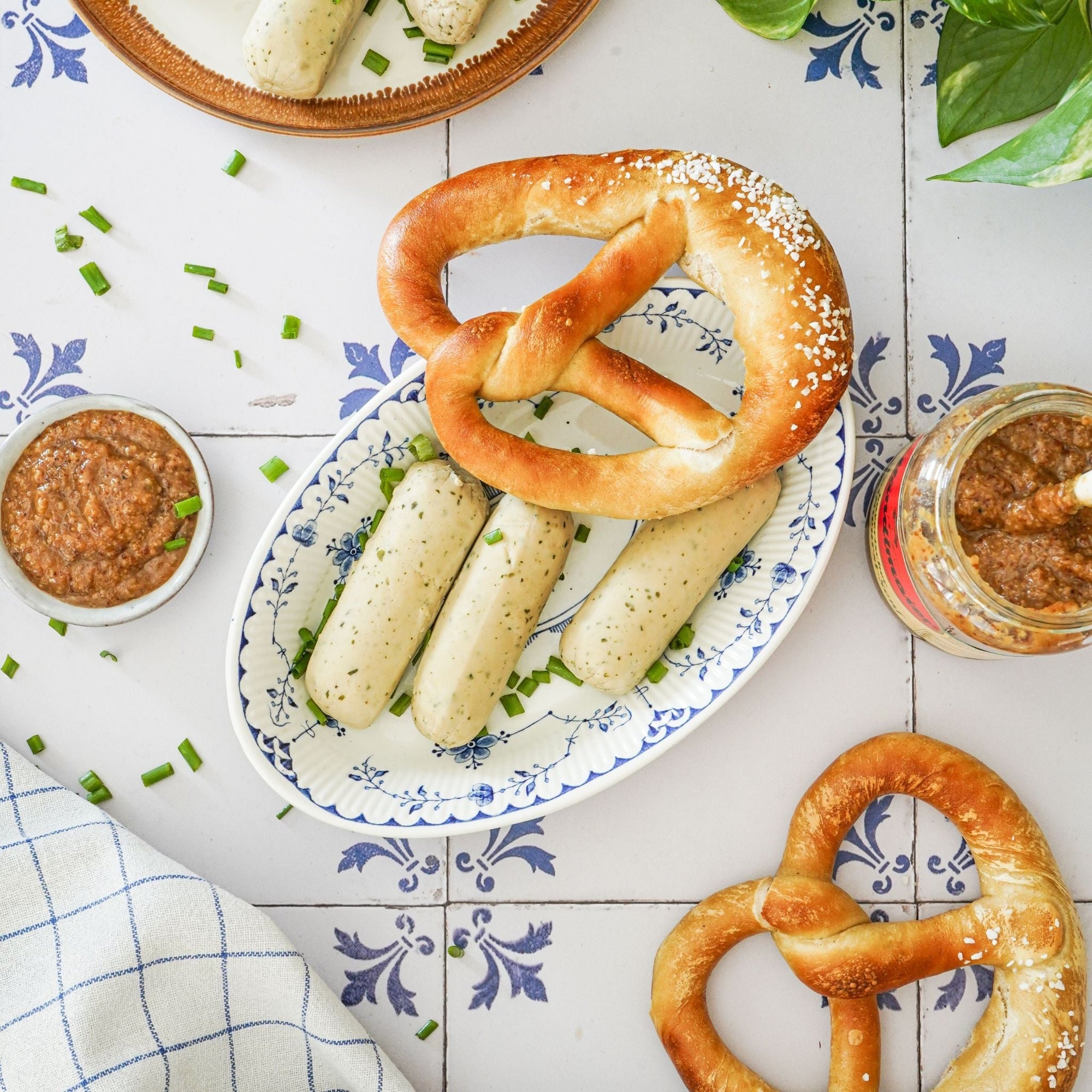 Weißwurst mit Brezn und süßem Senf