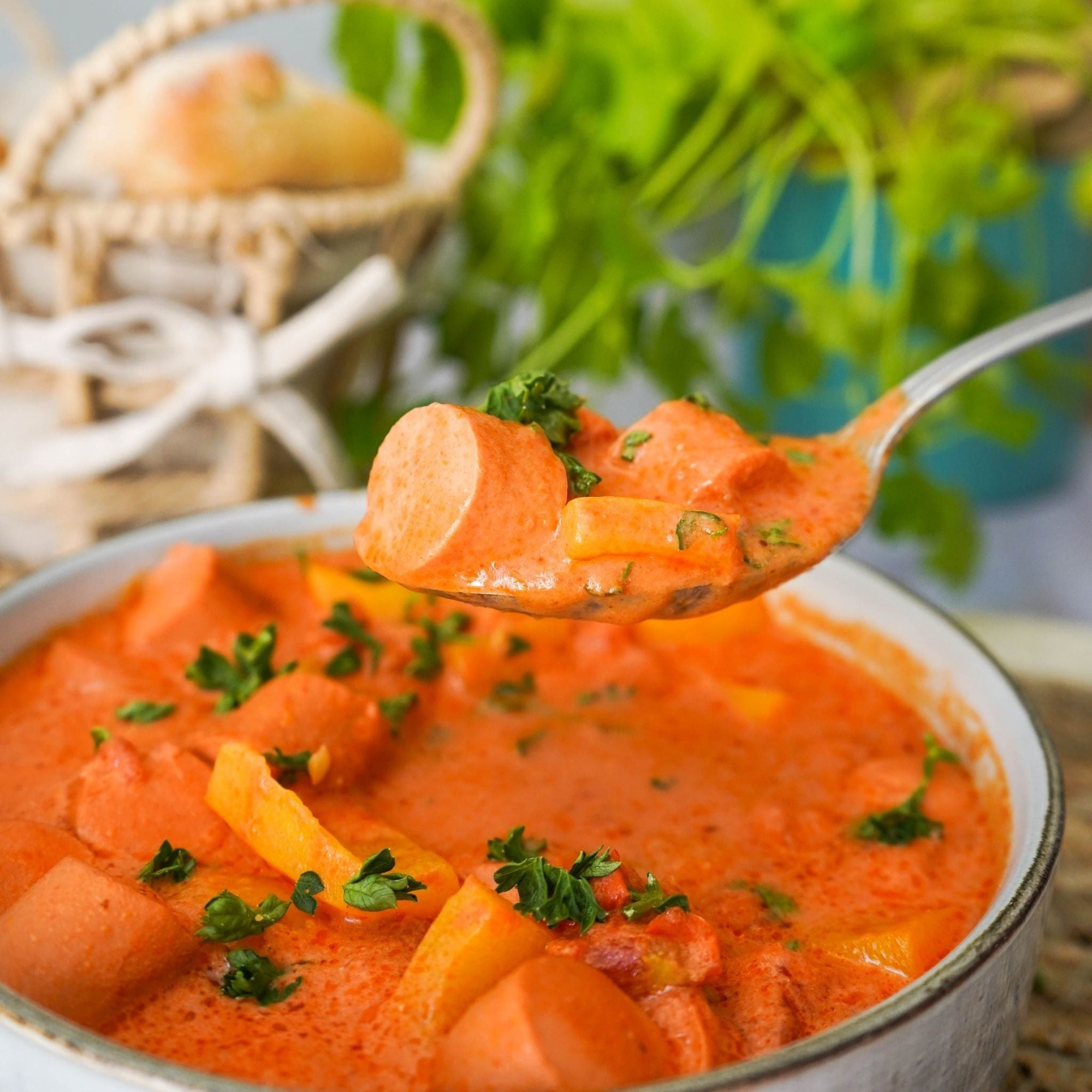 veganer Wurstgulasch mit Mini Wiener
