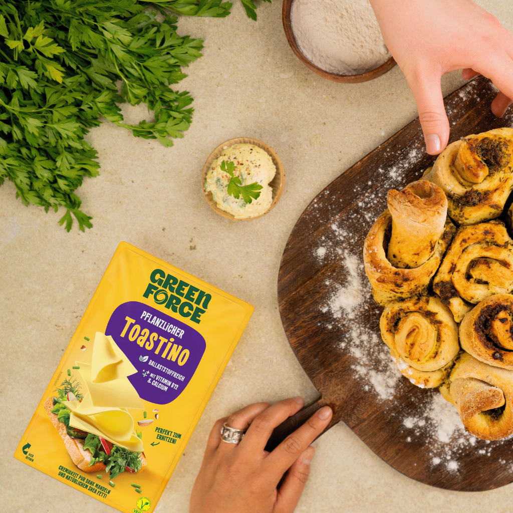 Herb folded bread with melted Toastino