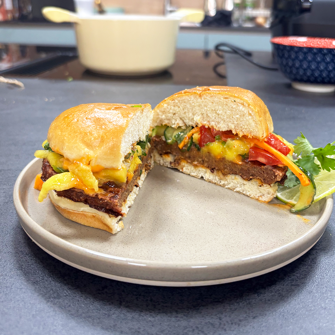 Fruchtig-feuriger Thai Burger mit dem Tefal OptiGrill