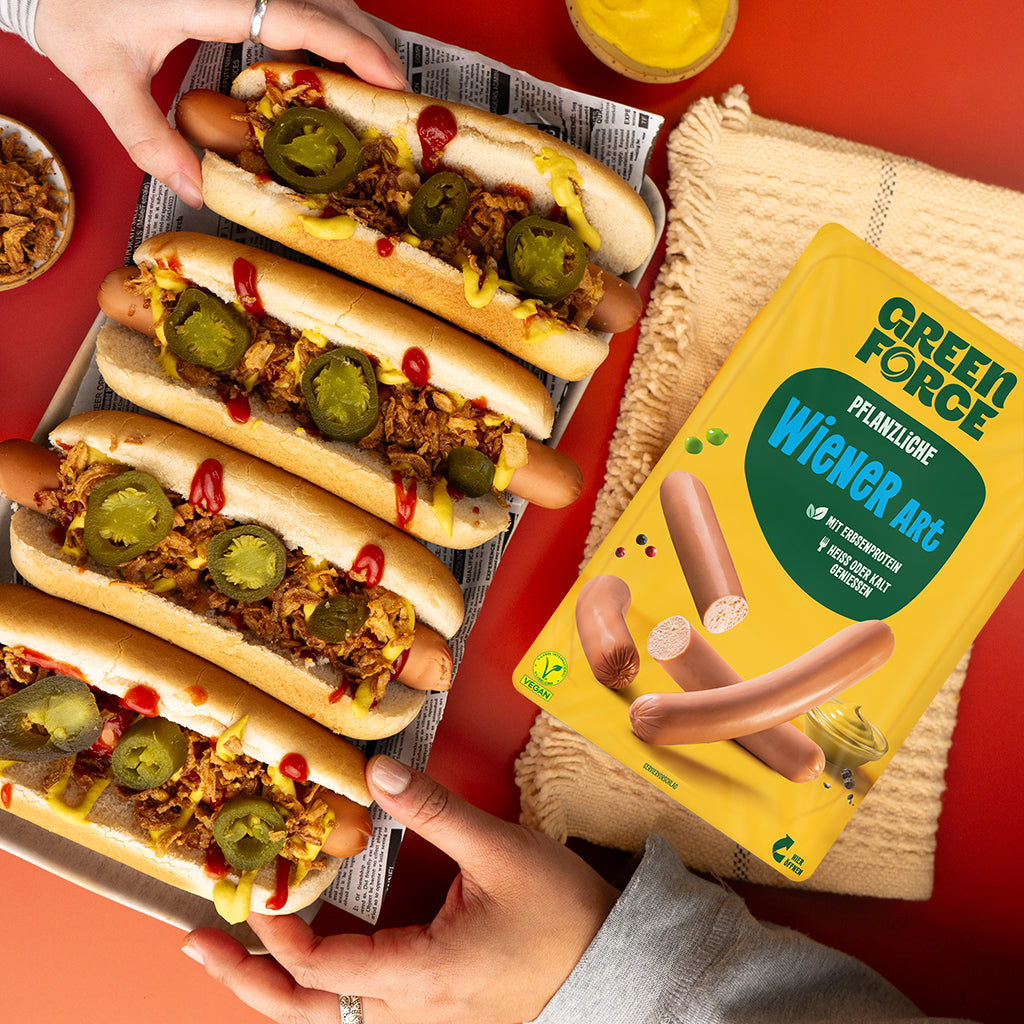 Pflanzliche Jalapeño Hot Dogs