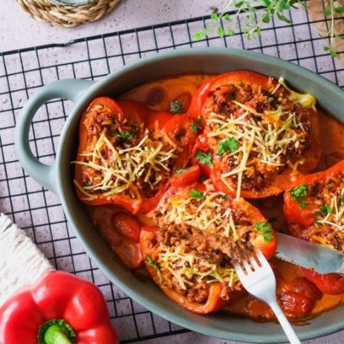 Gefllte Paprika Mit Veganem Hack