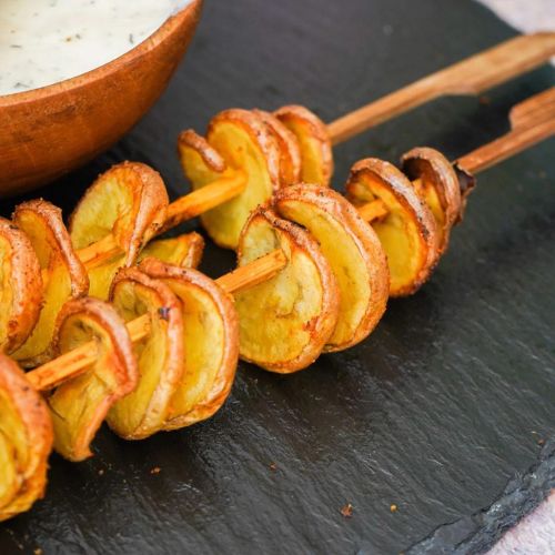 Kartoffelspiralen mit rauchigem Pommes-Salz
