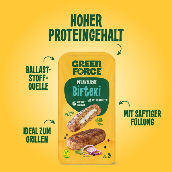 Pflanzliche Bifteki