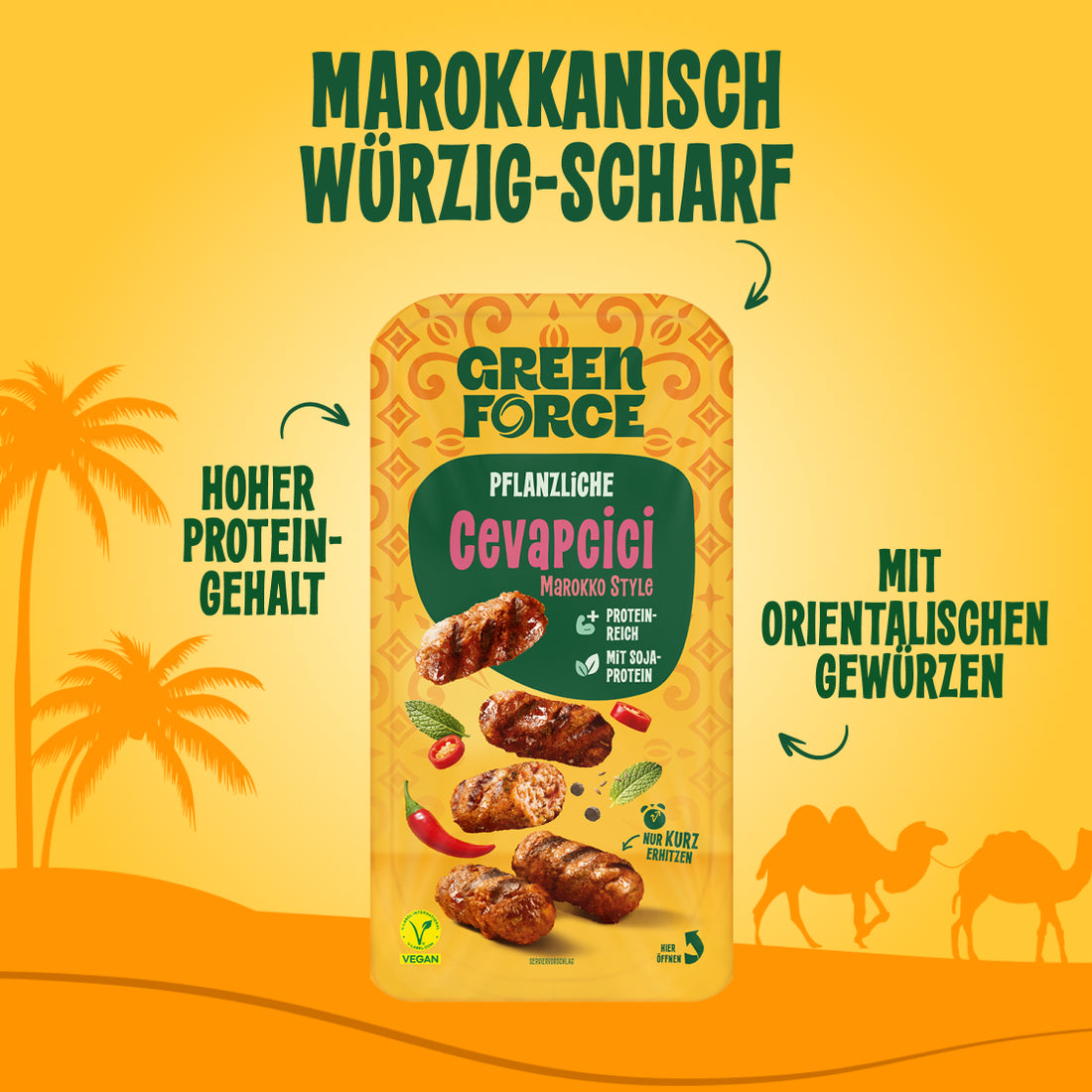 Pflanzliche Cevapcici Marokko Style