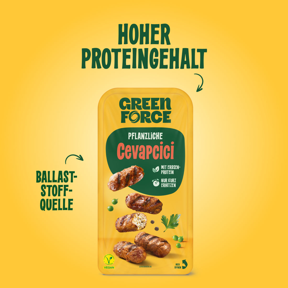 Pflanzliche Cevapcici