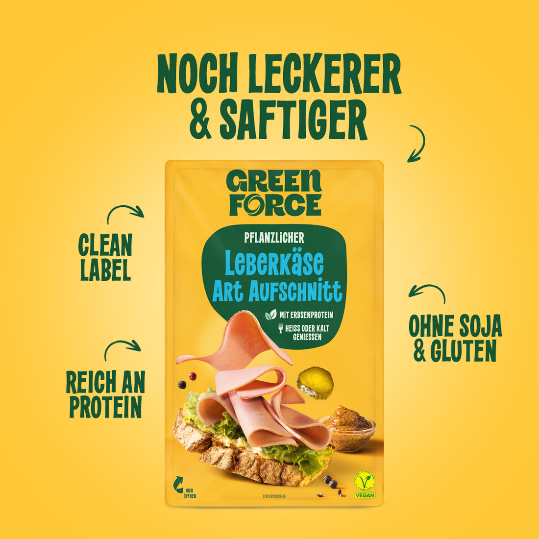 Pflanzlicher Leberkäse Aufschnitt