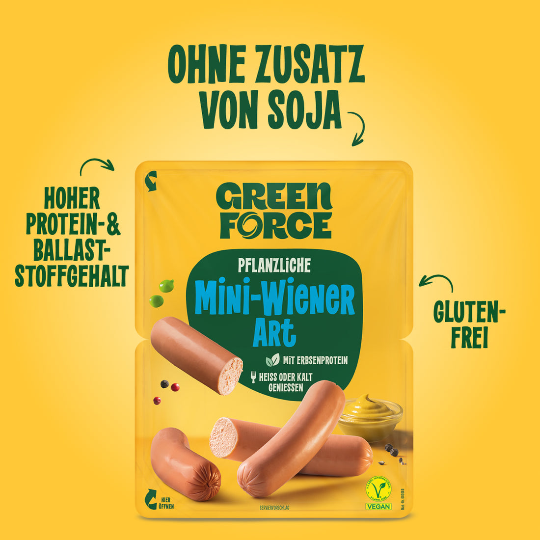 Pflanzliche Mini-Wiener Würstchen
