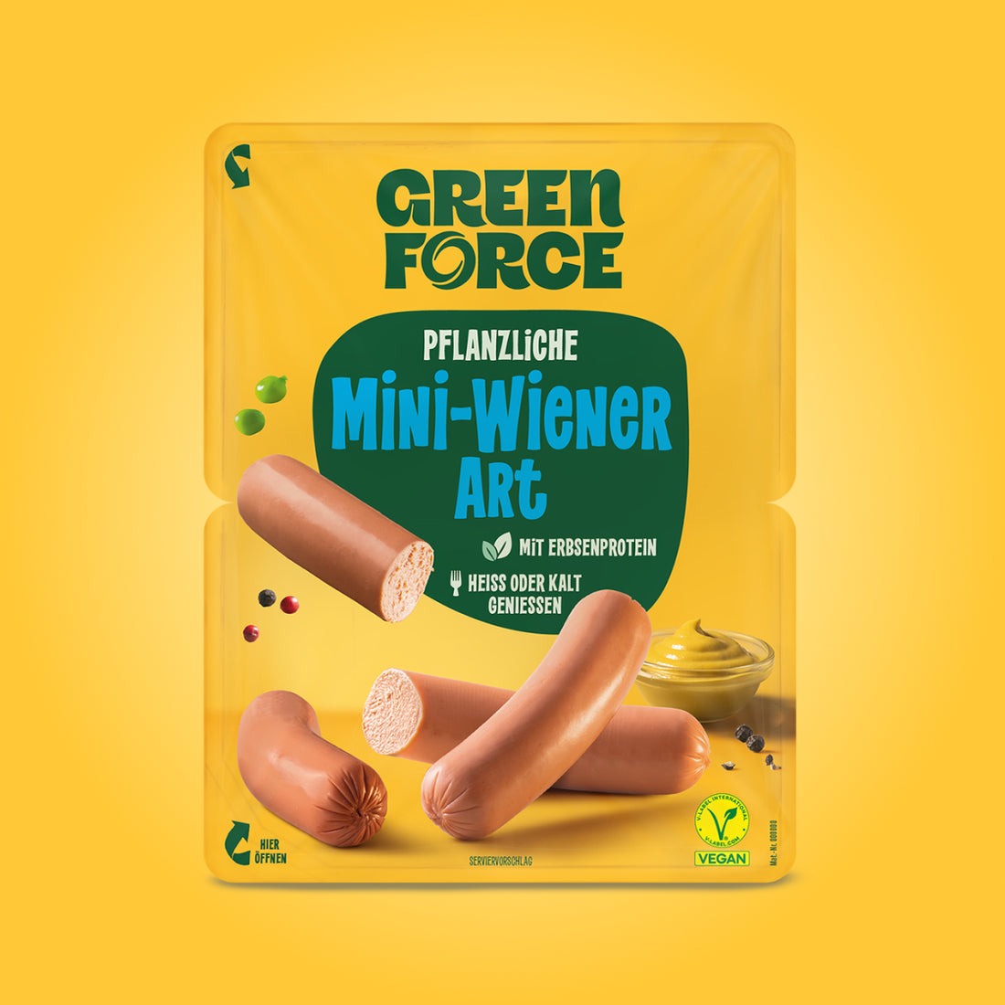 Pflanzliche Mini-Wiener Würstchen