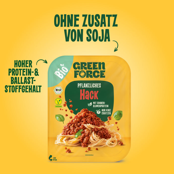 Frisches veganes Bio Hack im Supermarkt | GREENFORCE
