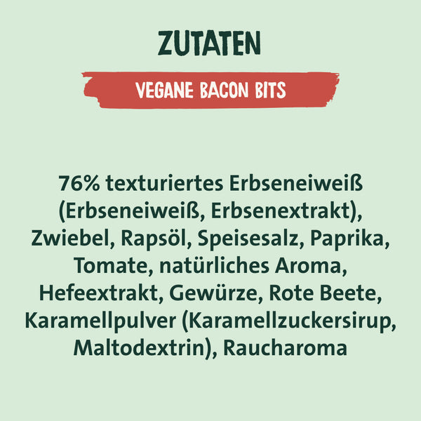 Zutaten pflanzliche Bacon Bits