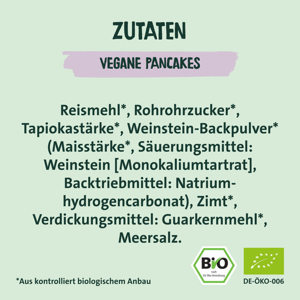 Zutaten vegane Pancakes