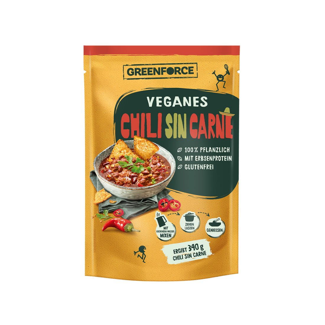 Easy to mix vegan chili sin carne